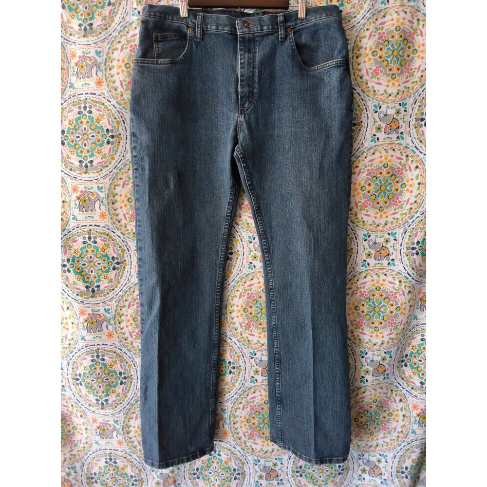 Dickies Denim Jeans Men's 36x34 Blue Denim Workwear Zip Cotton Straight Leg